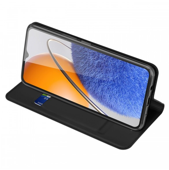 Dux Ducis Skin Pro-fodral till Huawei nova Y61 flip-cover-kortplånboksställ svart