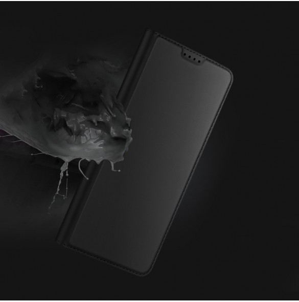 Dux Ducis Skin Pro-fodral till Huawei nova Y61 flip-cover-kortplånboksställ svart