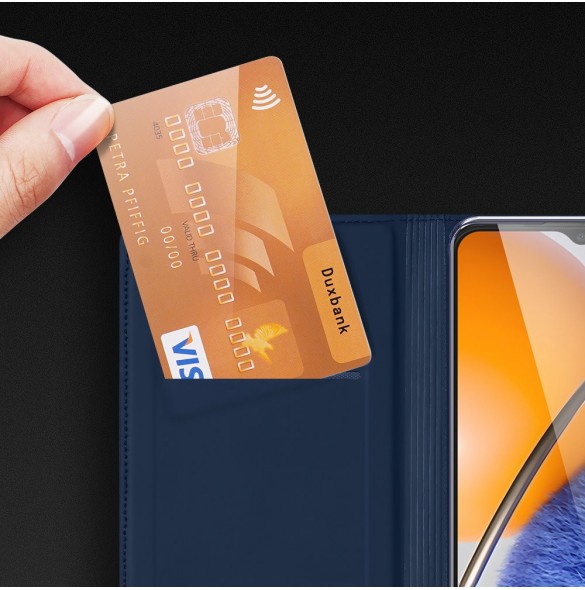 Dux Ducis Skin Pro-fodral till Huawei nova Y61 flip-cover-kortplånboksställ svart