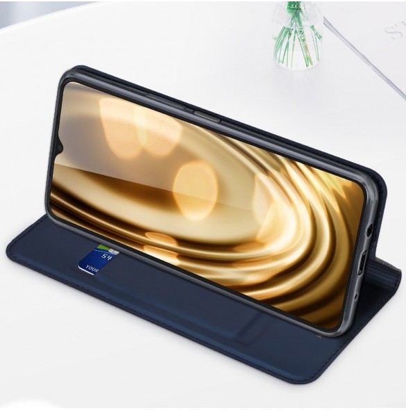 Dux Ducis Skin Pro-fodral till Huawei nova Y61 flip-cover-kortplånboksställ svart