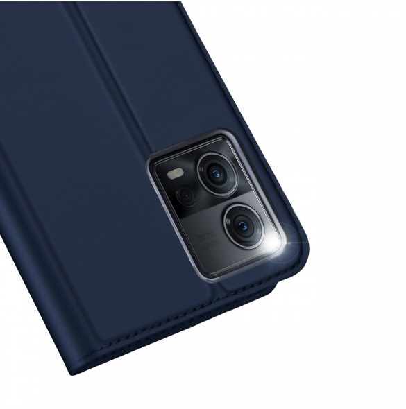 Dux Ducis Skin Pro-fodral för Motorola Edge 30 Fusion flip-fodral kort plånboksställ blå
