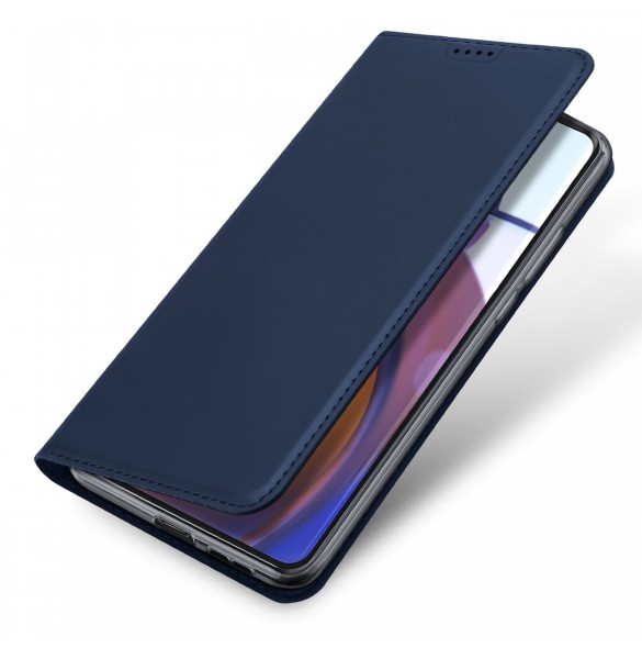 Dux Ducis Skin Pro-fodral för Motorola Edge 30 Ultra flip-fodral kortplånboksställ blå
