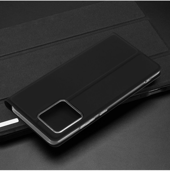 Dux Ducis Skin Pro-fodral för Motorola Edge 30 Ultra flip-fodral kortplånboksställ blå