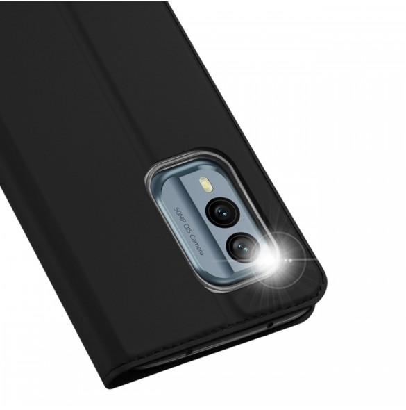 Dux Ducis Skin Pro fodral för Nokia X30 flip-fodral kort plånboksställ svart