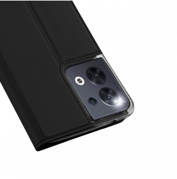 Dux Ducis Skin Pro-fodral för Oppo Reno 8 flip-fodral plånboksställ svart