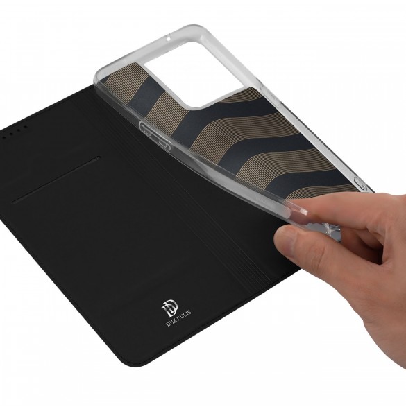 Dux Ducis Skin Pro-fodral för Oppo Reno 8 flip-fodral plånboksställ svart