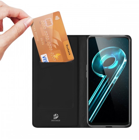 Dux Ducis Skin Pro Fodral För Realme 10 5G / Realme 9i 5G Cover Flip Card Plånboksställ Svart