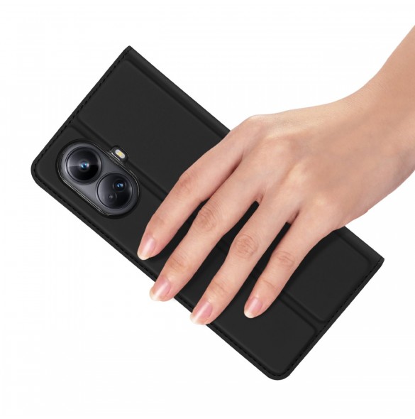 Dux Ducis Skin Pro-fodral för Realme 10 Pro Flip Card-plånboksställ Svart