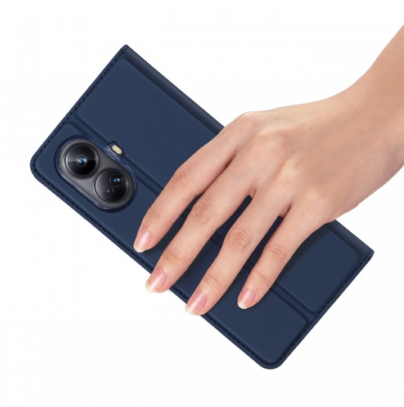 Dux Ducis Skin Pro-fodral för Realme 10 Pro Flip Card-plånboksställ Blå