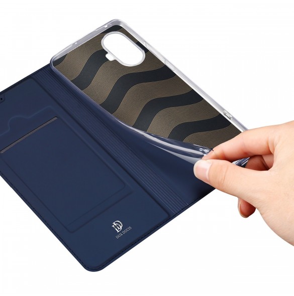 Dux Ducis Skin Pro-fodral för Realme 10 Pro+ flip-fodral plånboksställ blå