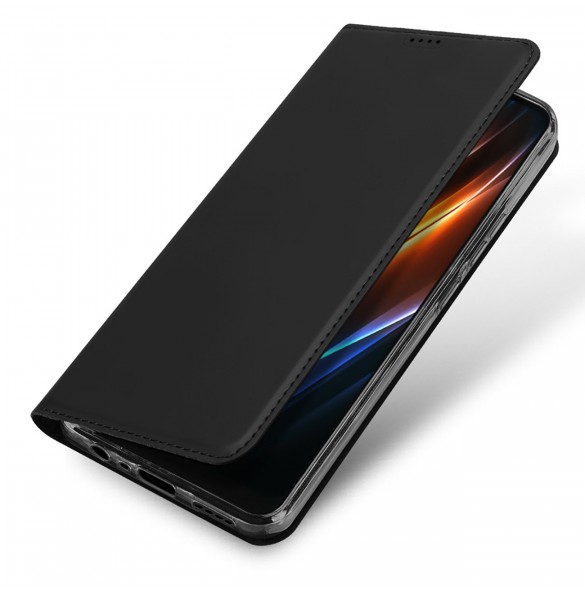 Dux Ducis Skin Pro Fodral För Realme C30 / Realme Narzo 50i Prime Cover Flip Card Plånboksställ Svart