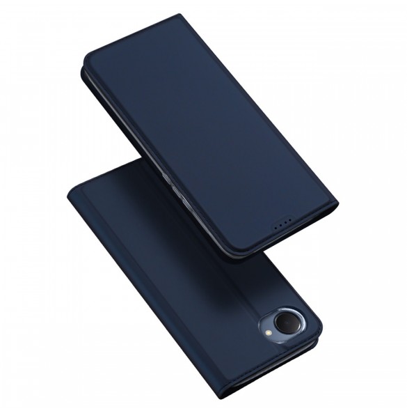 Dux Ducis Skin Pro Fodral För Realme C30 / Realme Narzo 50i Prime Cover Flip Card Plånboksställ Blå