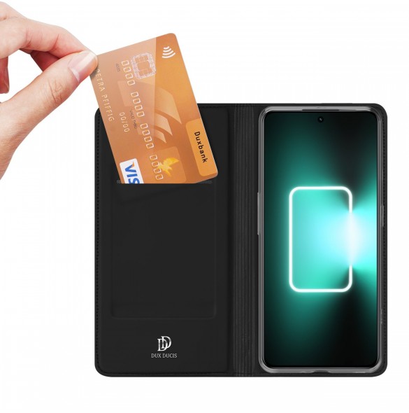 Dux Ducis Skin Pro Fodral För Realme GT Neo 5 / Realme GT3 Flip Cover Card Plånboksställ Svart