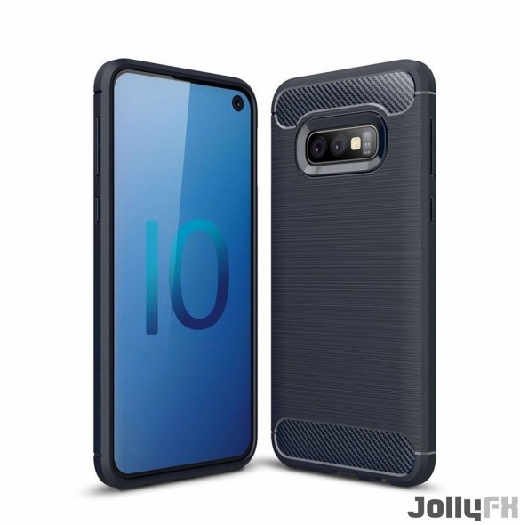 Blå och väldigt snyggt skydd Samsung Galaxy S10e.