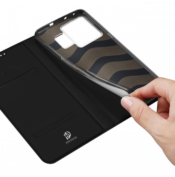 Dux Ducis Skin Pro Fodral För Realme GT Neo 5 / Realme GT3 Flip Cover Card Plånboksställ Svart