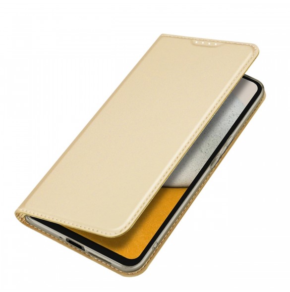 Dux Ducis Skin Pro Fodral för Samsung Galaxy A34 5G Flip Card Plånboksställ Guld