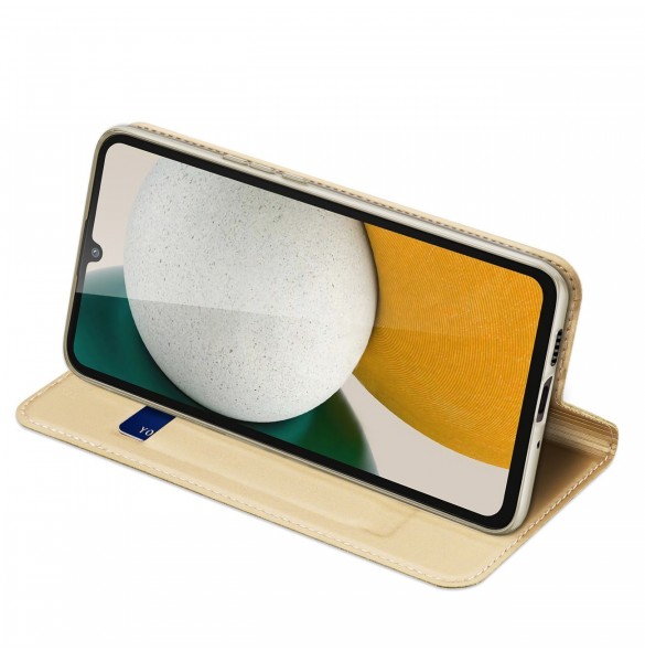 Dux Ducis Skin Pro Fodral för Samsung Galaxy A34 5G Flip Card Plånboksställ Guld