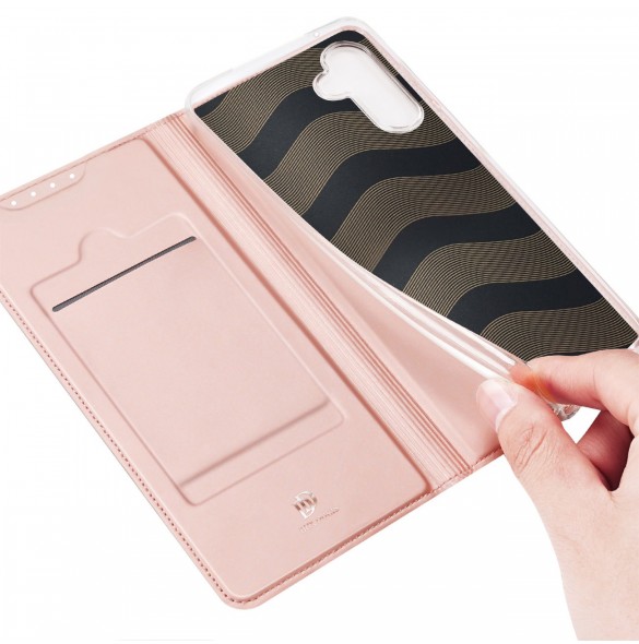 Dux Ducis Skin Pro Fodral för Samsung Galaxy A34 5G Flip Card Plånboksställ Rosa