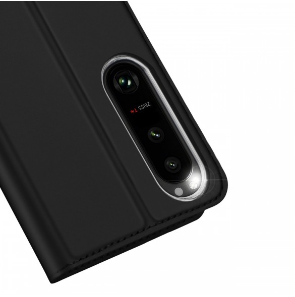 Dux Ducis Skin Pro Fodral för Sony Xperia 1 V Flip Card Plånboksställ Svart