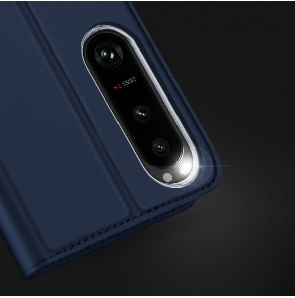 Dux Ducis Skin Pro Fodral för Sony Xperia 1 V Flip Card Plånboksställ Svart