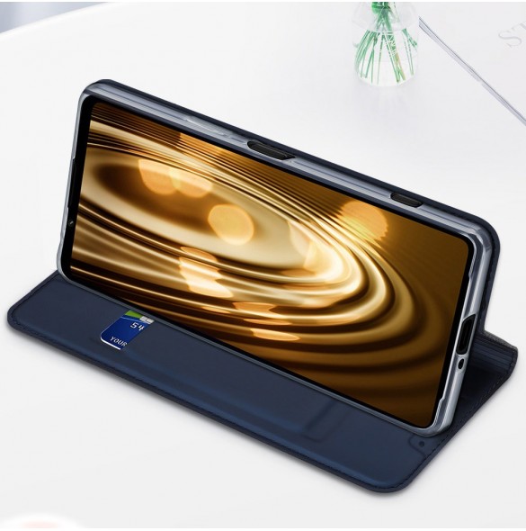 Dux Ducis Skin Pro Fodral för Sony Xperia 1 V Flip Card Plånboksställ Svart