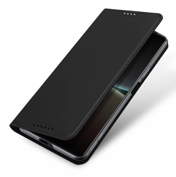 Dux Ducis Skin Pro-fodral för Sony Xperia 5 IV flip-cover-kortplånboksställ svart