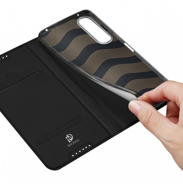 Dux Ducis Skin Pro-fodral för Sony Xperia 5 IV flip-cover-kortplånboksställ svart