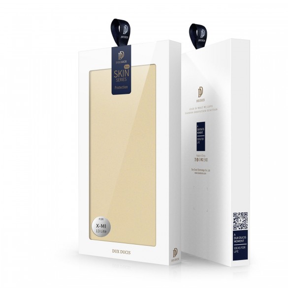 Dux Ducis Skin Pro-fodral för Xiaomi 13 Lite Flip Card-plånboksställ guld