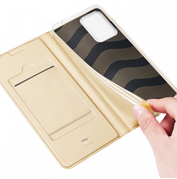 Dux Ducis Skin Pro-fodral för Xiaomi 13 Lite Flip Card-plånboksställ guld