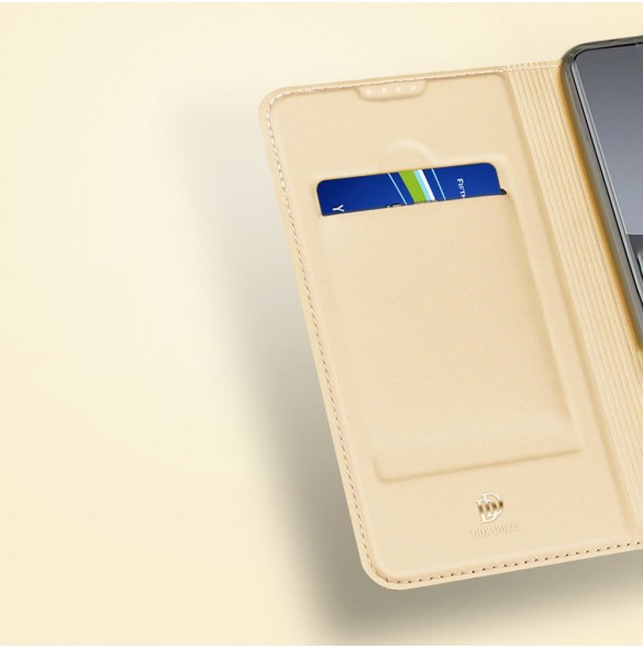 Dux Ducis Skin Pro-fodral för Xiaomi 13 Lite Flip Card-plånboksställ guld