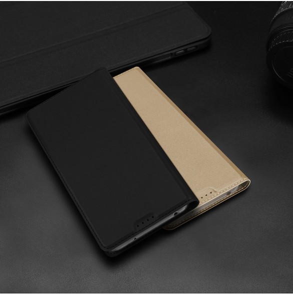 Dux Ducis Skin Pro-fodral för Xiaomi 13 Lite Flip Card-plånboksställ guld