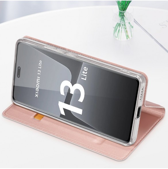 Dux Ducis Skin Pro-fodral för Xiaomi 13 Lite flip-fodral plånboksställ blå