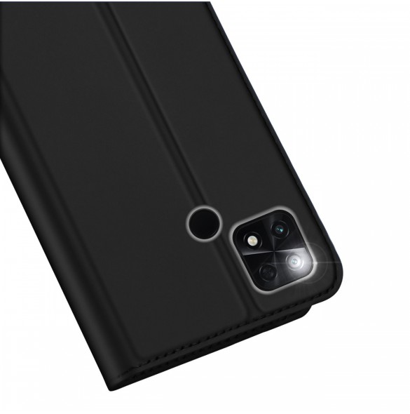 Dux Ducis Skin Pro-fodral för Xiaomi Poco C40-fodral med flip-kort-plånboksställ svart