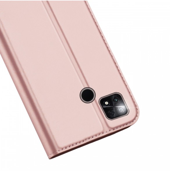 Dux Ducis Skin Pro Fodral till Xiaomi Poco C40 Flip Card Plånboksställ Rosa