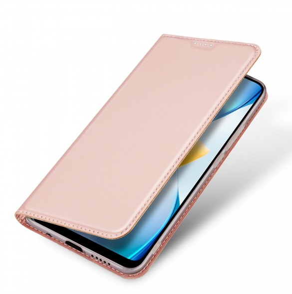 Dux Ducis Skin Pro Fodral till Xiaomi Poco C40 Flip Card Plånboksställ Rosa