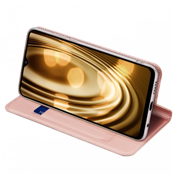 Dux Ducis Skin Pro Fodral till Xiaomi Poco C40 Flip Card Plånboksställ Rosa