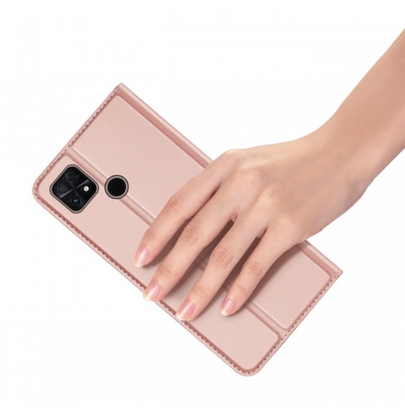 Dux Ducis Skin Pro Fodral till Xiaomi Poco C40 Flip Card Plånboksställ Rosa
