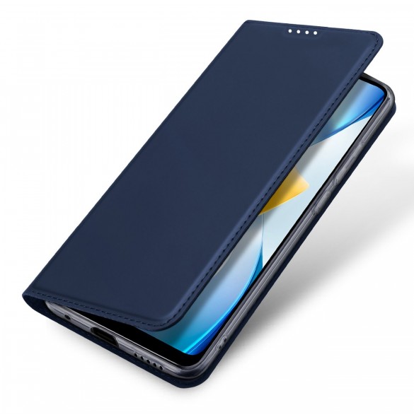 Dux Ducis Skin Pro-fodral för Xiaomi Poco C40 flip-cover-kortplånboksställ blå
