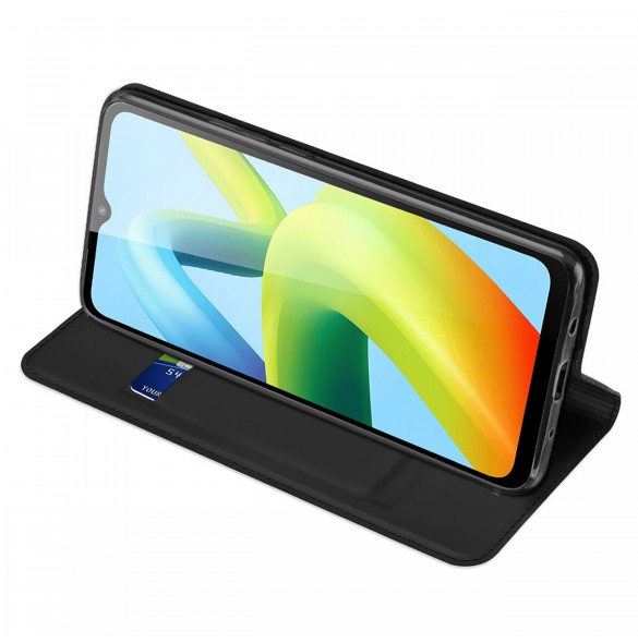 Dux Ducis Skin Pro Fodral för Xiaomi Redmi A1+ Flip Card Plånboksställ Svart