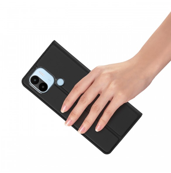Dux Ducis Skin Pro Fodral för Xiaomi Redmi A1+ Flip Card Plånboksställ Svart