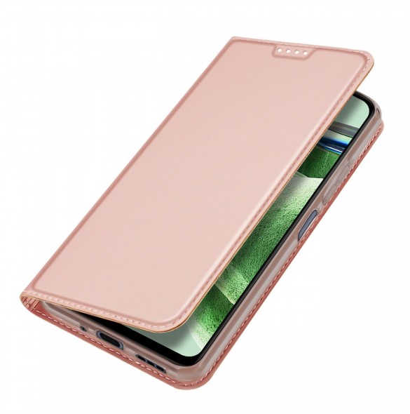 Dux Ducis Skin Pro Fodral För Xiaomi Redmi Note 12 5G / Poco X5 5G Cover Flip Card Plånboksställ Rosa