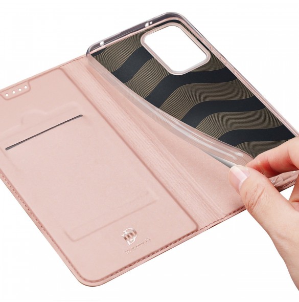 Dux Ducis Skin Pro Fodral För Xiaomi Redmi Note 12 5G / Poco X5 5G Cover Flip Card Plånboksställ Rosa