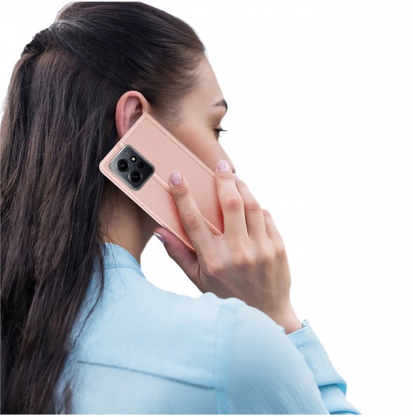 Dux Ducis Skin Pro Fodral för Xiaomi Redmi Note 12 Flip Card Plånboksställ Rosa