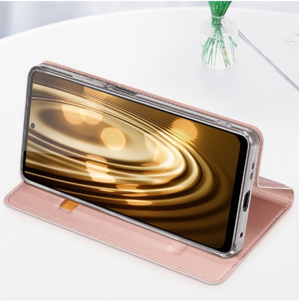 Dux Ducis Skin Pro Fodral för Xiaomi Redmi Note 12 Flip Card Plånboksställ Rosa