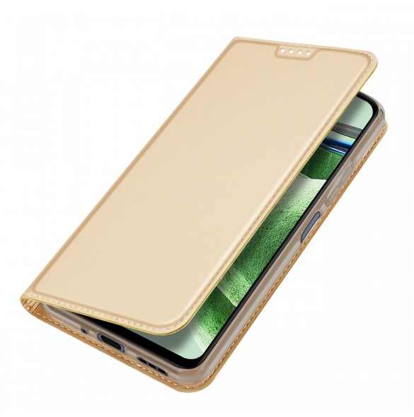 Dux Ducis Skin Pro Fodral För Xiaomi Redmi Note 12 Pro / Poco X5 Pro 5G Cover Flip Card Plånboksställ Guld