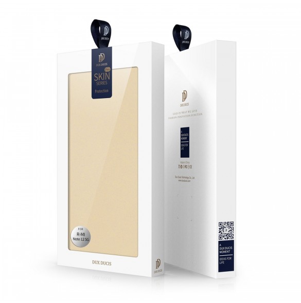 Dux Ducis Skin Pro-fodral till Xiaomi Redmi Note 12 Pro+ Flip Card-plånboksställ guld