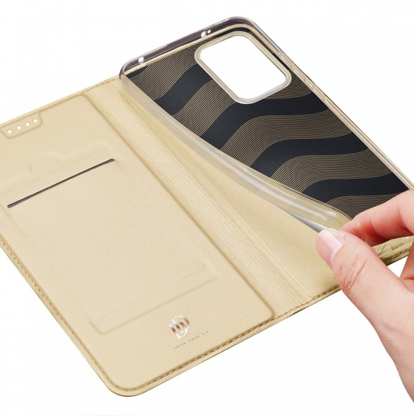 Dux Ducis Skin Pro-fodral till Xiaomi Redmi Note 12 Pro+ Flip Card-plånboksställ guld