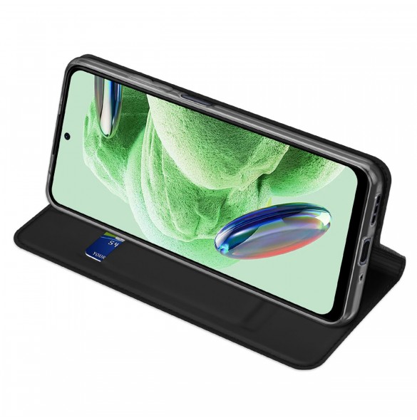 Dux Ducis Skin Pro-fodral till Xiaomi Redmi Note 12 Pro+ flip-fodral plånboksställ svart