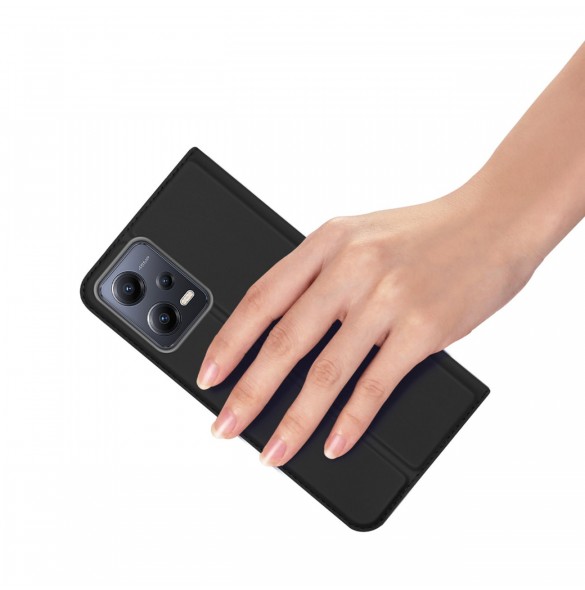 Dux Ducis Skin Pro-fodral till Xiaomi Redmi Note 12 Pro+ flip-fodral plånboksställ svart