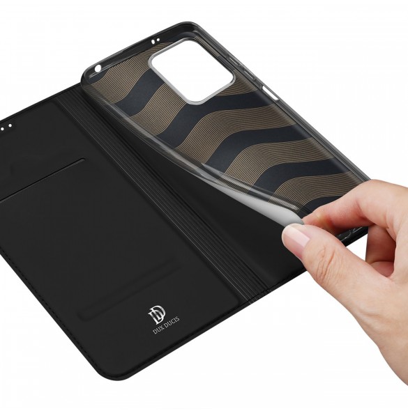 Dux Ducis Skin Pro-fodral till Xiaomi Redmi Note 12 Pro+ flip-fodral plånboksställ svart